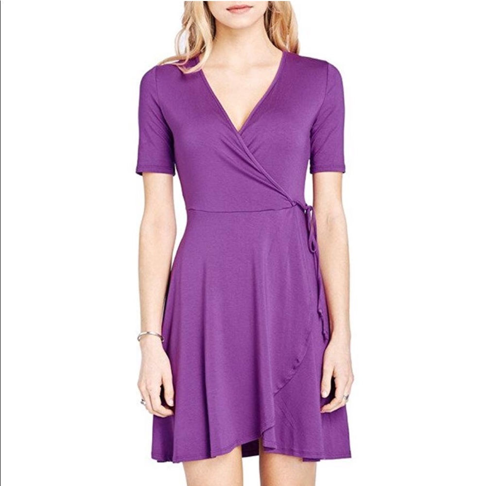 NWT Maitai Purple Faux Wrap Dress
